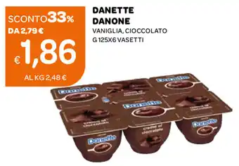 Ekom Danette Danone Vaniglia, Cioccolato G 125X6 Vasetti offerta