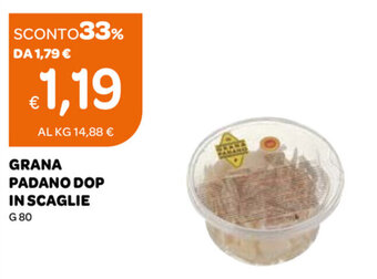 Ekom Grana Padano DOP In Scaglie G 80 offerta