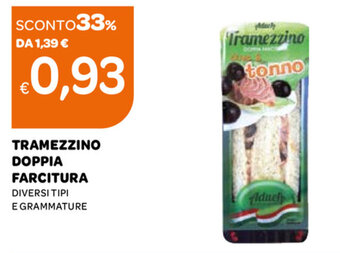 Tramezzino Doppia Farcitura Diversi Tipi E Grammature