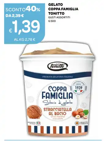 Ekom Gelato Coppa Famiglia Tonitto Gusti Assortiti G500 offerta