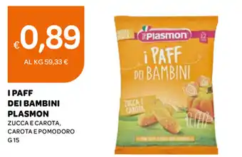 Ekom I Paff Dei Bambini Plasmon Zucca E Carota, Carota E Pomodoro G15 offerta
