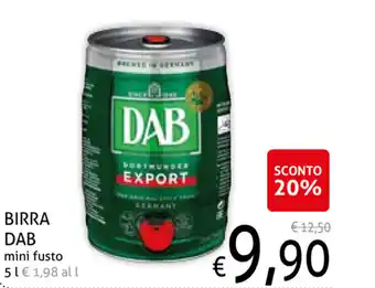 Ecu Discount Birra Dab mini fusto 5 L offerta