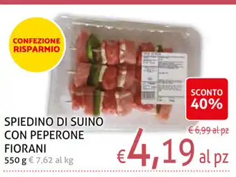 Ecu Discount Spiedino Di Suino Con Peperone Fiorani 550g offerta