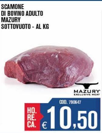 Adhoc Scamone di bovino adulto mazury sottovuoto offerta