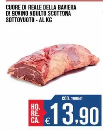 Adhoc Cuore di reale della baviera di bovino adulto scottona sottovuoto offerta