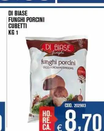 Adhoc Di biase funghi porcini cubetti kg1 offerta