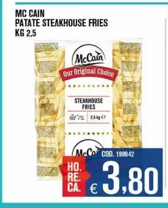Adhoc Mc cain patate steakhouse fries kg 2.5 offerta