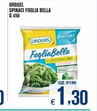 Adhoc Orogel spinaci foglia bella g 450 offerta