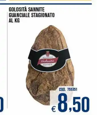 Adhoc Golosita sannite guanciale stagionato al kg offerta