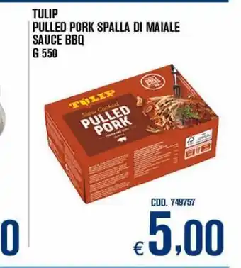 Adhoc Tulip pulled pork spalla di maiale sauce bbq g 550 offerta