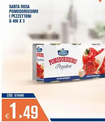 Adhoc Santa rosa pomodorissimo i pezzettoni g 400 x 3 offerta