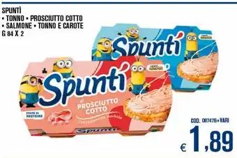 Adhoc Spunti * tonno * prosciutto cotto * salmone * sonno e carote offerta
