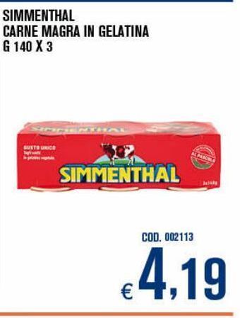Adhoc Simmenthal carne magra in gelatina offerta