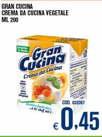 Adhoc Gran cucina crema da cucina vegetale offerta