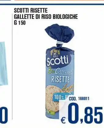 Adhoc Scotti risette gallette di riso biologiche g 150 offerta