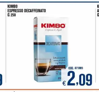 Kimbo espresso decaffeinato g 250
