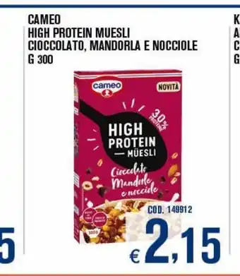 Adhoc Cameo high protein muesli cioccolato, mandorla e nocciole g 300 offerta