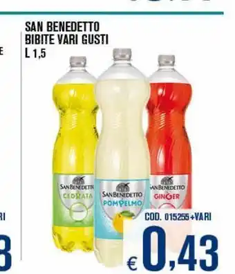 Adhoc San benedetto bibite vari gusti l 1.5 offerta