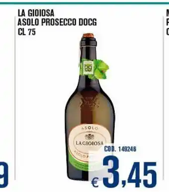 Adhoc La gioiosa asolo prosecco docg cl 75 offerta