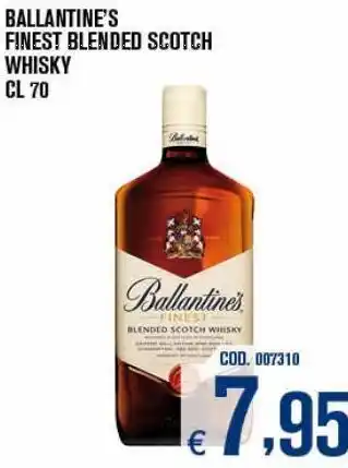 Adhoc Ballantine's finest blended scotch whisky offerta