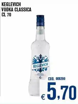 Adhoc Keglevich vodka classica cl 70 offerta