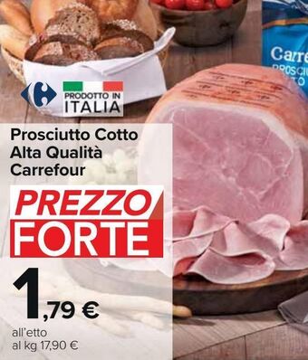 Carrefour Market Prosciutto cotto alta qualità carrefour offerta