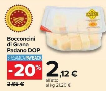 Carrefour Market Bocconcini di grana padano dop offerta