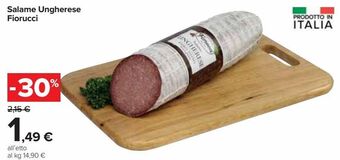 Carrefour Market Salame ungherese fiorucci offerta
