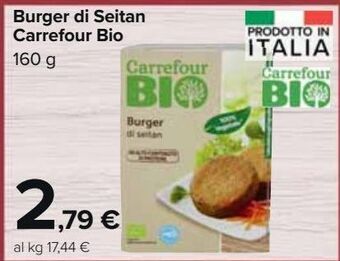Carrefour Market Burger di seitan carrefour bio offerta