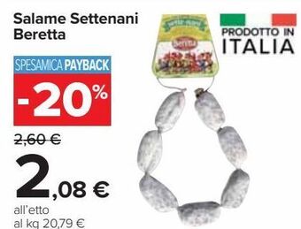 Carrefour Market Salame settenani beretta offerta