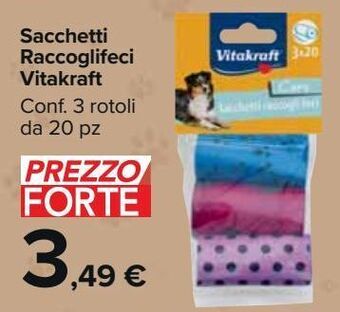 Carrefour Market Sacchetti raccoglifeci vitakraft offerta