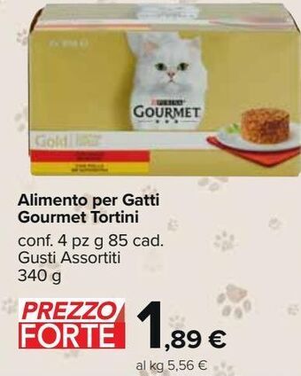 Carrefour Market Alimento per gatti gourmet tortini offerta