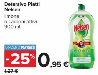 Carrefour Market Detersivo piatti nelsen limone o carboni attivi offerta