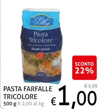 Ecu Discount Pasta Farfalle Tricolore 500g offerta