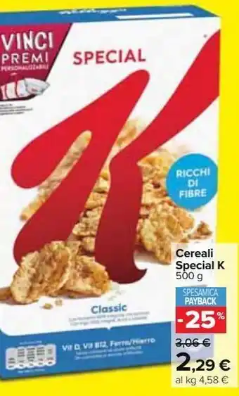 Carrefour Market Cereali special k offerta