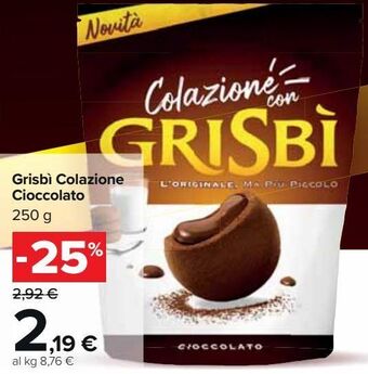 Carrefour Market Grisbì colazione cioccolato offerta