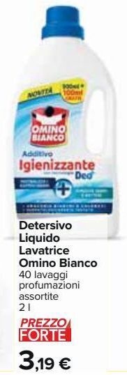 Carrefour Market Detersivo liquido lavatrice omino bianco offerta