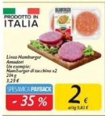 Carrefour Linea Hamburger Amadori 204 g offerta
