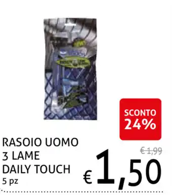 Ecu Discount Rasoio Uomo 3 Lame Daily Touch offerta