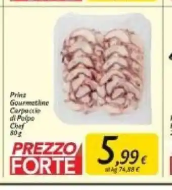 Carrefour Print Gourmetiline Carpaccio at Polpo Chef 80 g offerta