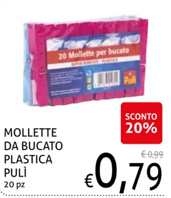 Ecu Discount Mollette Da Bucato Plastica Pulì offerta