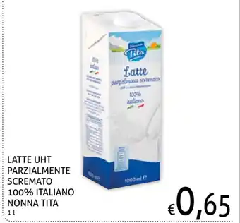 Ecu Discount Nonna Tita Latte uht Parzialmente Scremato 100% Italiano 1L offerta