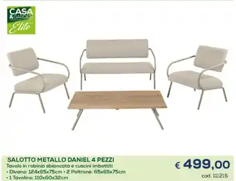 Salotto Metallo Daniel 4 Pezzi