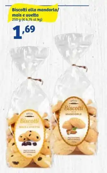 In'S Mercato Biscotti alla mandorla/mais e uvelta 250 g offerta