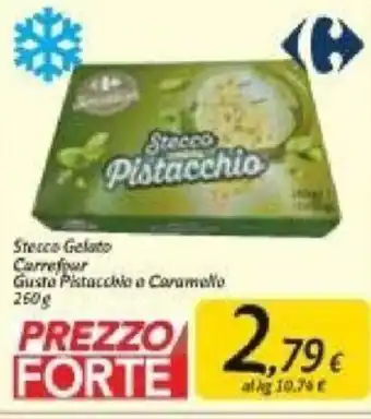 Carrefour Carrefour Stecco Gelato Gusto Pistacchio a Caramello 250 g offerta