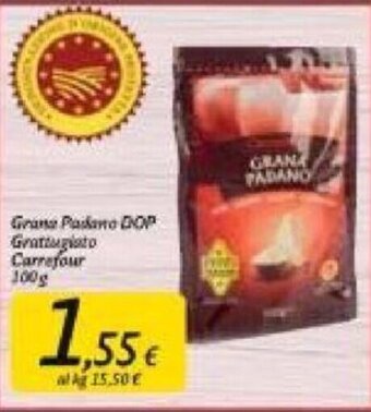 Carrefour Carrefour Grana Padano DOP Grattugiato  100 g offerta