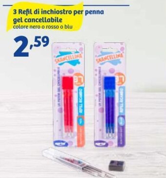 In'S Mercato 3 Refil di inchiostro per penna gel cancellabile offerta