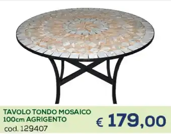 Casa & Co Tavolo Tondo Mosaico 100cm Agrigento offerta