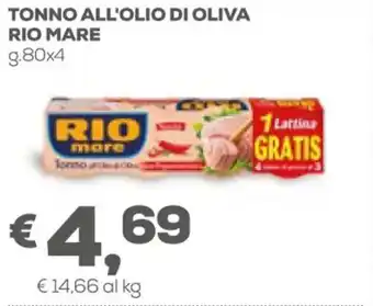 Pan Rio mare tonno all'olio di oliva 80 g x4 offerta