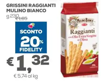 Pan Barilla Mulino Bianco Grissini Raggianti 230 g offerta